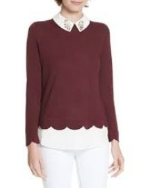 Ted Baker London Suzaine Embellished Layered Look Sweater   Nordstrom at Nordstrom